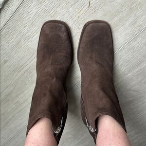 Brown Suede Ankle Boots